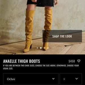 Sezane Anaelle Boots tan suede leather heel 40 / 9